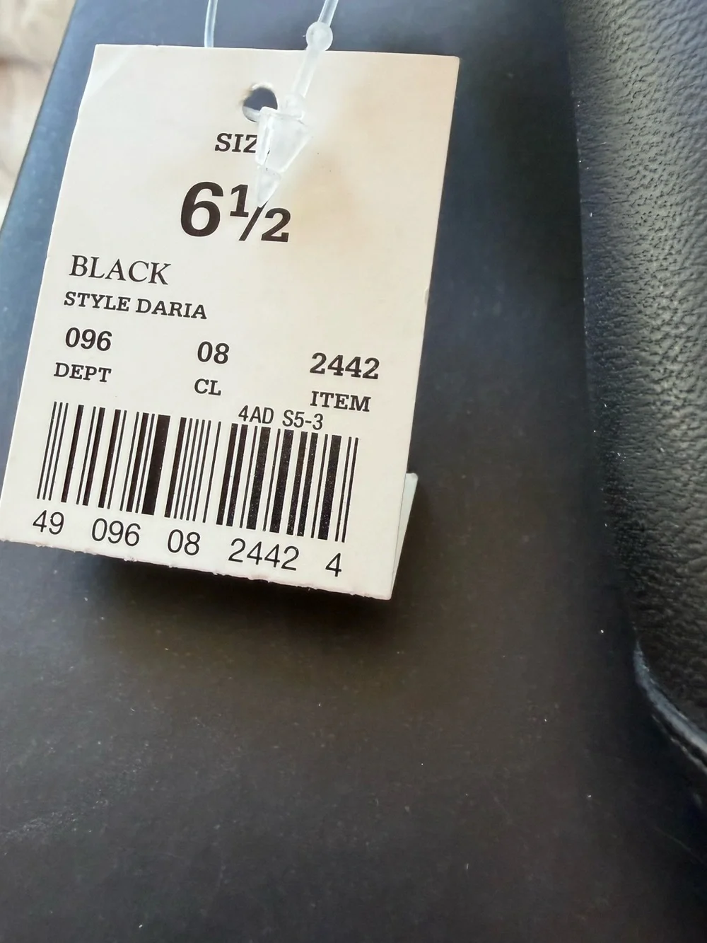 Massimo Black Leather Slingback Low Heel Pumps